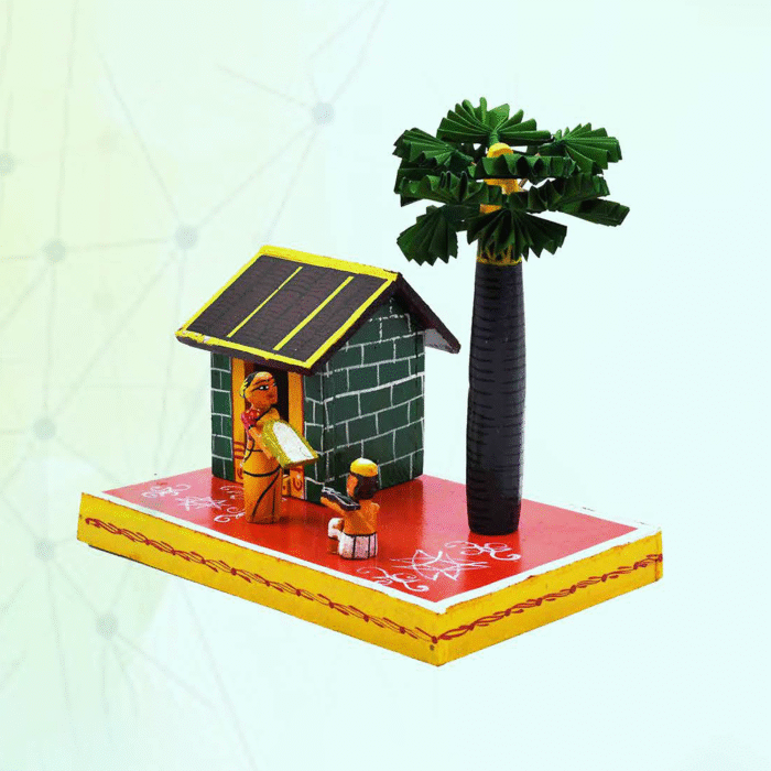 Kondapalli Village Scene – Woman Serving Food Under a Palm Tree