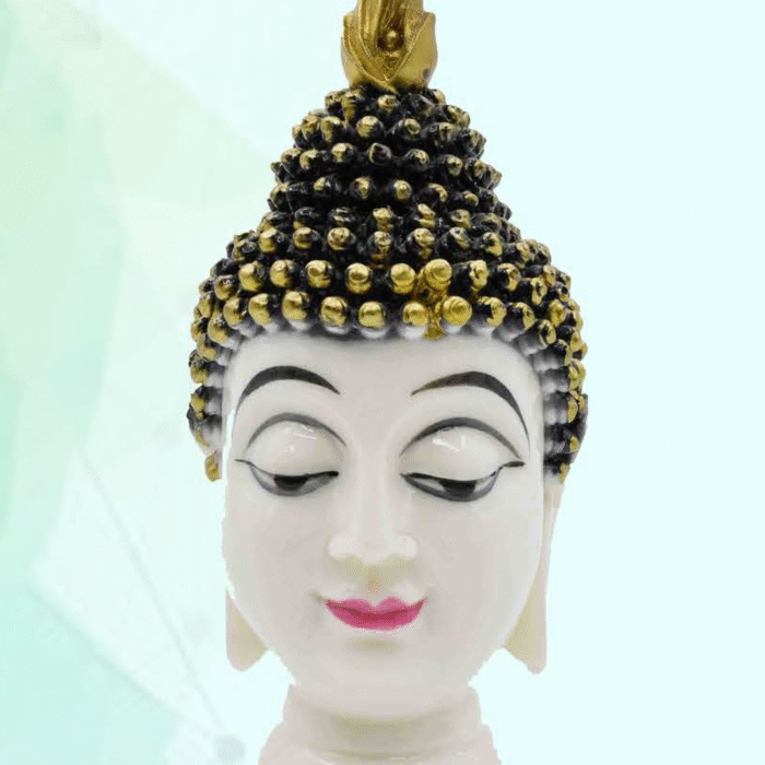 Kondapalli Bomma - White Buddha Head Figurine