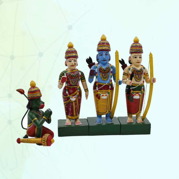 Kondapalli Bomma Ramayana Set - Handcrafted Wooden Dolls