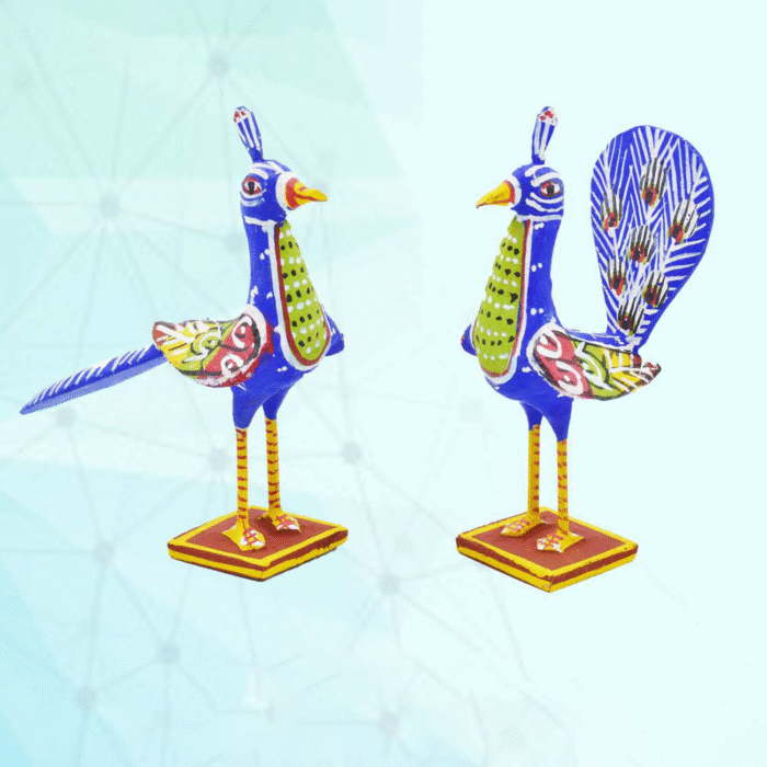 Kondapalli Handcrafted Peacock Figurines (Set of 2)
