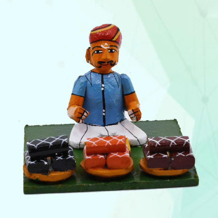 Kondapalli Handcrafted Sweet Vendor Wooden Bomma