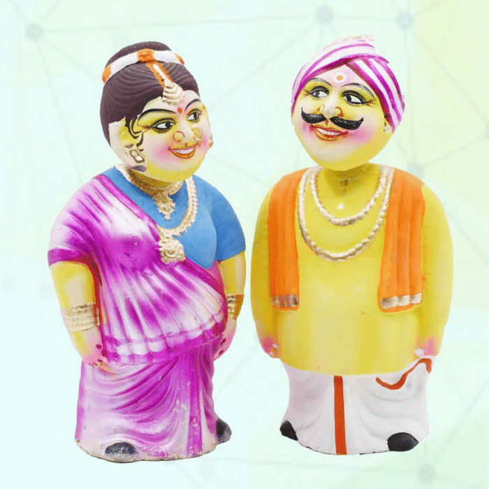 Kondapalli Handcrafted Traditional Couple Wooden Bomma Set