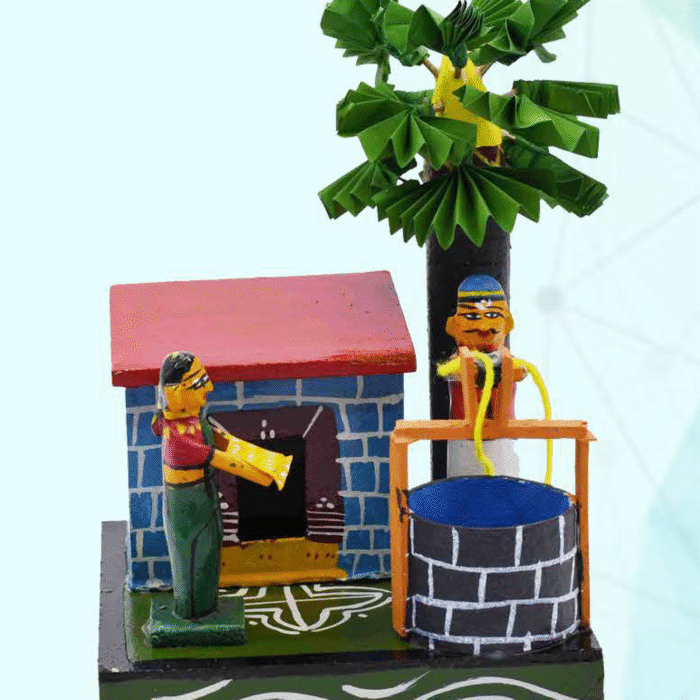 Kondapalli Handcrafted well water drawing Wooden Bomma Set
