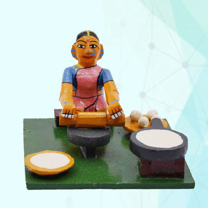 Kondapalli Roti-Making – Traditional Indian Kitchen wooden